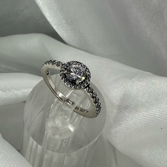 Pandora Classic Elegance Halo Ring – Sterling Silver 925 with Clear CZ – Size 50 - Picture 12 of 15